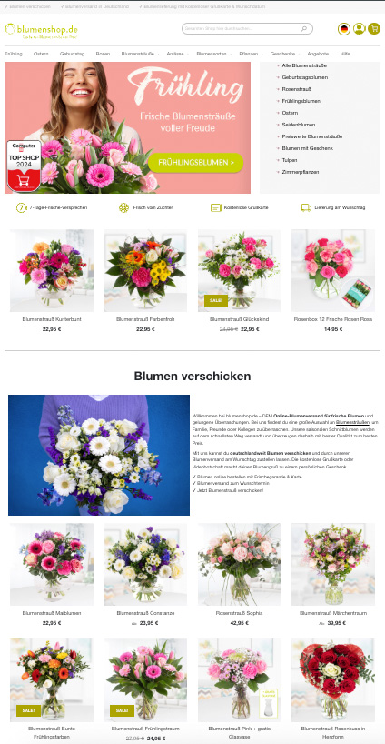 Website SEO - blumenshop Website SEO - blumenshop